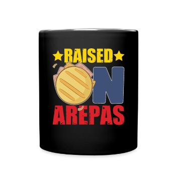 Élevé sur Arepas - Mug uni - noir - Devant