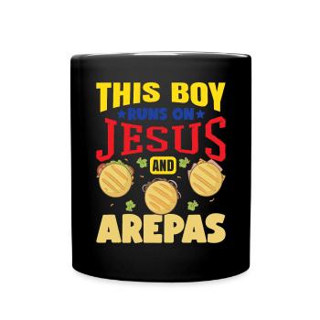 Colombia Venezuela Food Arepas Children - Full Colour Mug - black - Front