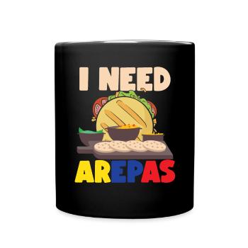 Drôle Arepa Colombie - Mug uni - noir - Devant