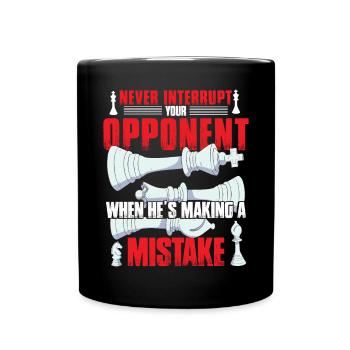 Chess Chess Player Humor Chess Board - Full Colour Mug - black - Front