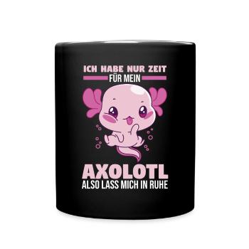 Axolotl - Tasse einfarbig - Schwarz - Vorne