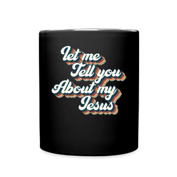 Lassen Sie mich Ihnen von meinem christlichen Glau - Tasse einfarbig - Schwarz - Vorne