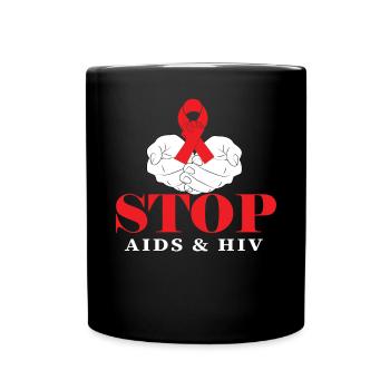 Soutien de la bureaucratie Stop AIDS S VIH - Mug uni - noir - Devant
