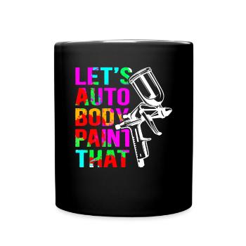 Lackierer Airbrush Fahrzeuglackierer Geschenk - Tasse einfarbig - Schwarz - Vorne