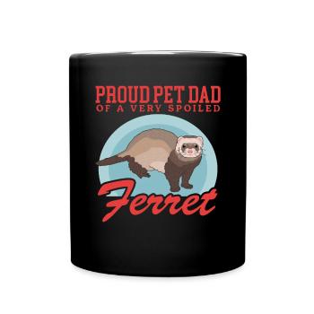Ferret Dad Ferret Owner Ferret Gift - Full Colour Mug - black - Front