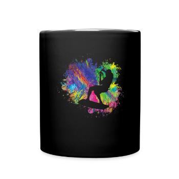 Summer flying surfer - Full Colour Mug - black - Front