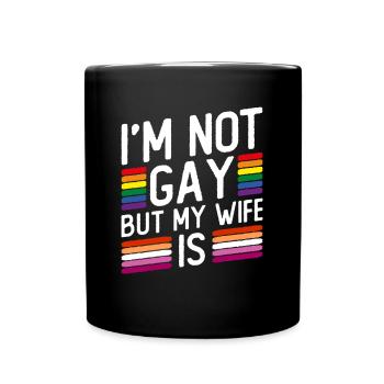 Mariage lesbien Gay lesbien Transsexuel - Mug uni - noir - Devant