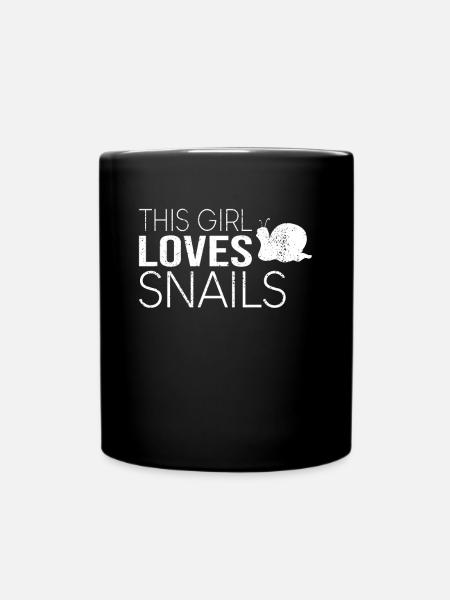 Mädchen Schnecke Spruch - Tasse einfarbig - Schwarz