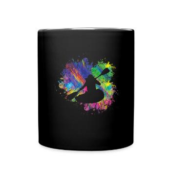 Summer Canoeing Colorful - Full Colour Mug - black - Front