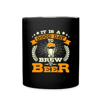 It's a good day to brew beer - Tasse einfarbig - Schwarz - Vorne