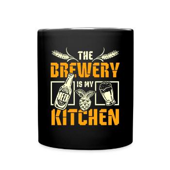 The brewery is my kitchen - Full Colour Mug - black - Front