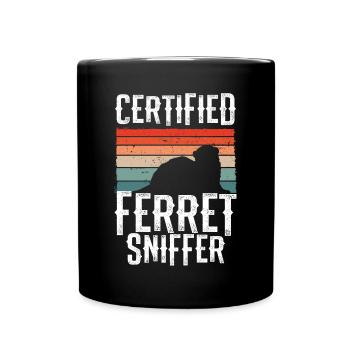 Renifleur de furet certifié - Mug uni - noir - Devant