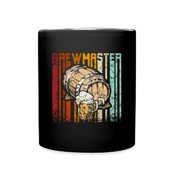 Retro Vintage Brewmaster - Tasse einfarbig - Schwarz - Vorne