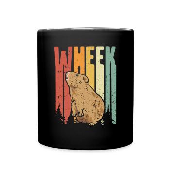 Colored wheek guinea pig - Full Colour Mug - black - Front
