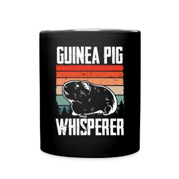 Cochon d’Inde Whisperer Retro - Mug uni - noir - Devant