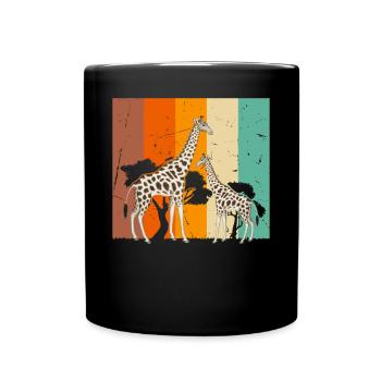 Zoo Animal Girafe Afrique Girafe Africaine - Mug uni - noir - Devant