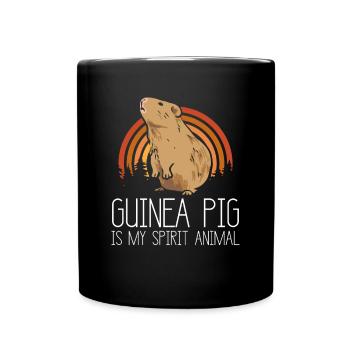 Meerschweinchen Ist Mein Seelentier - Tasse einfarbig - Schwarz - Vorne