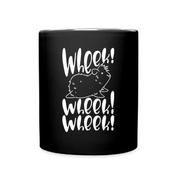Cochon d’Inde doux wheek - Mug uni - noir - Devant