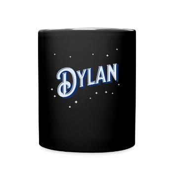 Dylan Namen personalisiert - Tasse einfarbig - Schwarz - Vorne