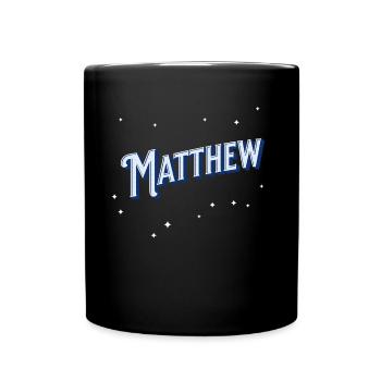 Matthew names personalized - Full Colour Mug - black - Front