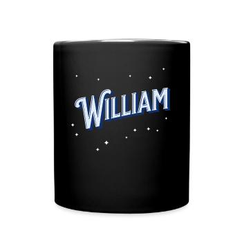 William Namen personalisiert - Tasse einfarbig - Schwarz - Vorne