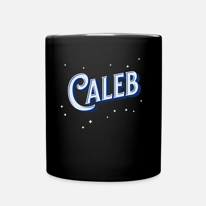 Caleb name personalized - Full Colour Mug - black