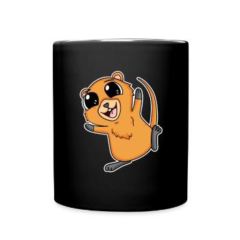 Quokka - Tasse einfarbig - Schwarz - Vorne
