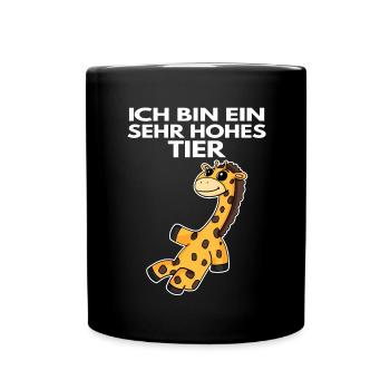 Teamleiter Giraffe - Tasse einfarbig - Schwarz - Vorne