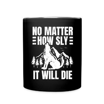 Coyote Jäger - Tasse einfarbig - Schwarz - Vorne