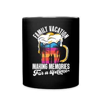Vacances en famille Faire des souvenirs à vie - Mug uni - noir - Devant