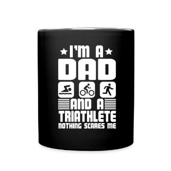 I'm A Dad And A Triathlete Nothing - Full Colour Mug - black - Front
