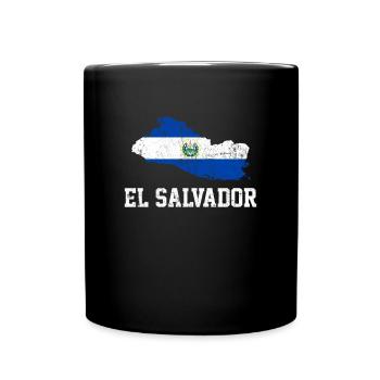 el salvador map, el salvador - Tasse einfarbig - Schwarz - Vorne
