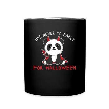 Panda il n’est jamais trop tôt pour le diable d’Halloween - Mug uni - noir - Devant