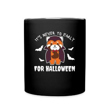 Panda roux Il n’est jamais trop tôt pour Halloween Vampire - Mug uni - noir - Devant