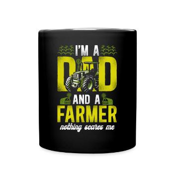 Farming Farmer Dad Father Tractor - Full Colour Mug - black - Front