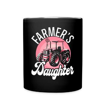 Farming Farmer Daughter Tractor - Full Colour Mug - black - Front