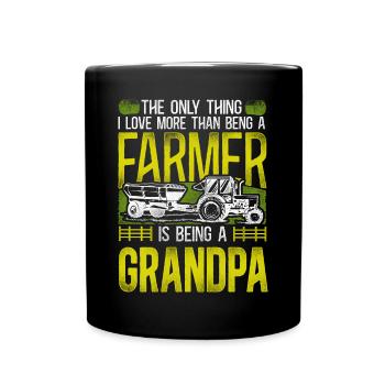 Agriculteur Agriculteur Grand-père Tracteur - Mug uni - noir - Devant