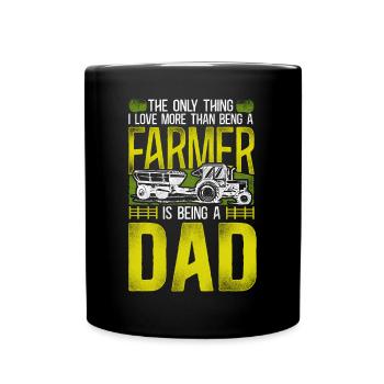 Farming Farmer Dad Father Tractor - Full Colour Mug - black - Front