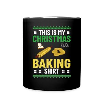 Christmas Baking Cookies Cookies Gingerbread - Full Colour Mug - black - Front