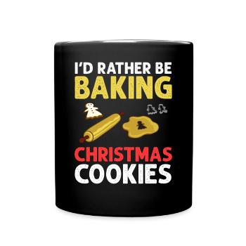 Christmas Baking Cookies Cookies Gingerbread - Full Colour Mug - black - Front