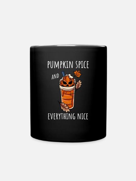 Kaffeetrinker Kürbis Herbst - Tasse einfarbig - Schwarz