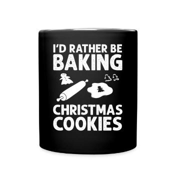 Christmas Baking Cookies Cookies Gingerbread - Full Colour Mug - black - Front