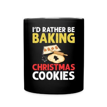 Christmas Baking Cookies Cookies Gingerbread - Full Colour Mug - black - Front