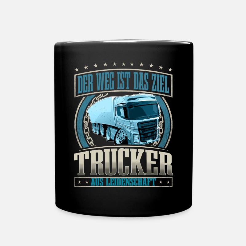 LKW Fahrer Trucker - Tasse einfarbig - Schwarz