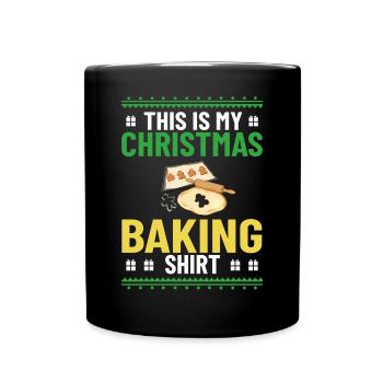 Christmas Baking Cookies Cookies Gingerbread - Full Colour Mug - black - Front