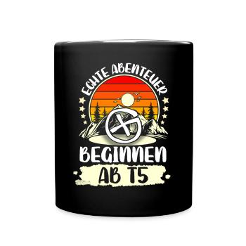 Geocaching Geocacher Geocache - Tasse einfarbig - Schwarz - Vorne