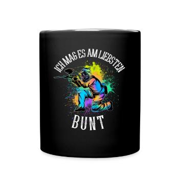 Paintball - Tasse einfarbig - Schwarz - Vorne