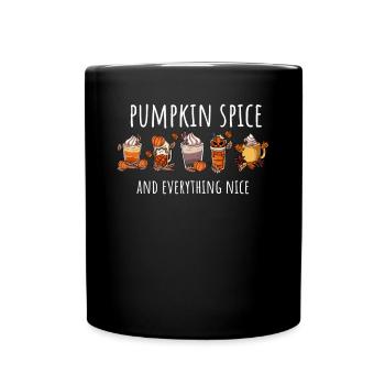 Kürbis Kaffeeliebhaber Kaffeebecher - Tasse einfarbig - Schwarz - Vorne