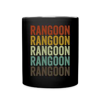 Yangon Myanmar Rétro Vintage - Mug uni - noir - Devant