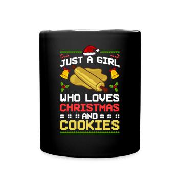 Christmas Baking Cookies Cookies Gingerbread - Full Colour Mug - black - Front
